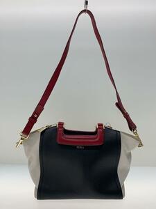 FURLA◆ショルダーバッグ/レザー/BLK