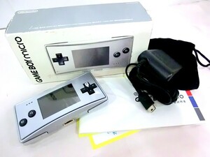 1000円スタート ゲーム機 Nintendo ニンテンドー GAMEBOY micro ミクロ 2.0インチ OXY-S-AA-JPN シルバー 通電確認済 箱付 WHO JJ①213