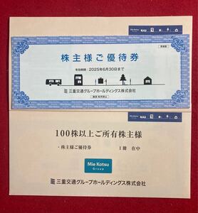 最新　三重交通グループ株主優待　2冊　共通路線バス乗車券4枚等　有効期限2025年６月3０日　匿名送料無料