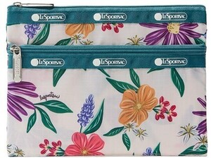 エクラ付録 LeSportsac 大人の花柄ポーチ　レスポートサック　Wファスナー