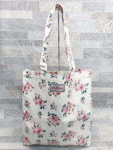 ◇ Cath Kidston キャスキッドソン ロゴ 花柄 トート ハンド バッグ ホワイト マルチ レディース P