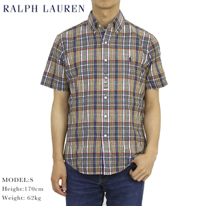 新品 アウトレット A472 Sサイズ 半袖 シャツ インディアン マドラス チェック polo ralph lauren ポロ ラルフ ローレン 