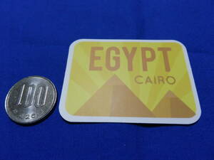 【送料63円】エジプト カイロ 海外旅行ミニステッカー(EGYPT/北アフリカ/ピラミッド/フク王/シール/スーツケース/スマホ)