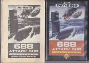 MD 海外 ATTACK SUB 688 日本語マニュアル付英語版 GENESIS