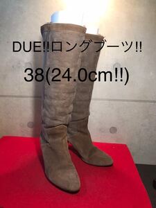 【売り切り!!送料無料!!】A-23 DUE ロングヒールブーツ!!38(24.0cm) 中古!!美品!!美脚!!