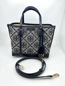 トリーバーチ　Tモノグラム スモール トリプルコンパートメント ショルダーバッグ　ハンドバッグ TORYBURCH