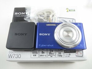 ♪SONY デジタルスチルカメラ Cyber-shot サイバーショット DSC-W730 ブルー♪動作OK 中古品