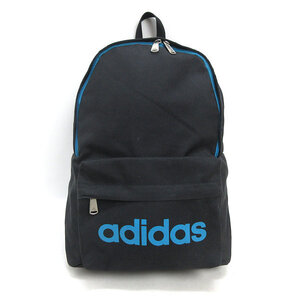 k■アディダス/adidas ロゴプリント リュック デイパック BAG 黒/兼用■74【中古】