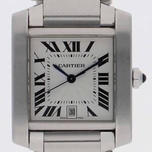 CARTIER カルティエ W51002Q3 タンクフランセーズLM シルバーダイヤル SS 自動巻き ユニセックス 【123816】