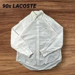 90s LACOSTE ラコステ　シャツ　ロゴ入り