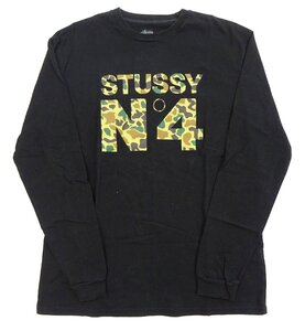 ステューシー STUSSY ロンT 長袖 N4 カモフラージュ メンズ ブラック LIS Tシャツ ロゴ