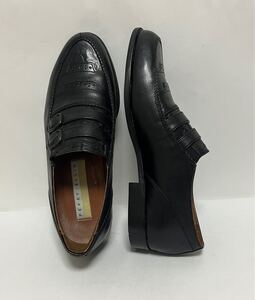 PERRY ELLIS/ペリーエリス/メンズ/ビジネスシューズ/ローファー/本革/日本製/ブラック/サイズ:25EEE/【送料無料】