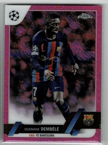 2022-23 Topps Chrome UEFA Club Competitions Ousmane Dembele Pink Shimmer Refractor /250