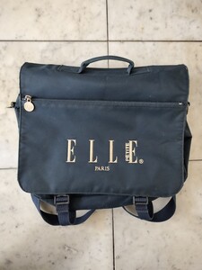 ELLE　エル　3wayバッグ　紺色　通勤　通学　塾　13.3インチノート　ヴィンテージ