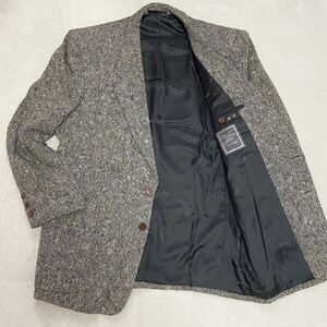 1円〜　美品　Christian Dior　クリスチャンディオール　テーラードジャケット　Lサイズ　ツイード　グレー　灰色