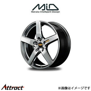 MID RMP 050F アルミホイール 1本 MPV LY3P(18×7J 5-114.3 INSET48 ハイパーメタルコート/ミラーカット)