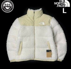 THE NORTH FACEダウンジャケット ヌプシ モコモコ ボア(L)白