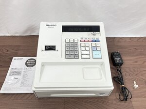 【え沖】SHARP XE-A147 シャープ 電子レジスター 店舗用品 鍵あり 説明書あり コードあり 通電確認済み ジャンク品 沖381 MD390MTT04