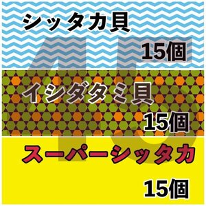 【各15匹 合計45匹】海水水槽コケ取り貝　3種セット　シッタカ　スーパーシッタカ　イシダタミ　★コケトリ貝