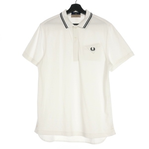 フレッドペリー FRED PERRY Casely-Hayford SHIRTING BACK POLO SHIRT ポロシャツ カットソー 半袖 ホワイト 白 SM1890 国内正規 メンズ