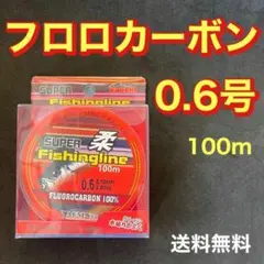 フロロカーボン　0.6号　100メートル　ハリス　道糸　ショックリーダー　釣り糸