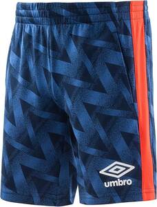 【KCM】Z-umbro-331-120★展示品★【UMBRO/アンブロ】ジュニア　ジャガートプラクティスショーツ　サッカー　UUJNJD86　ネイビー　120