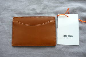 【値下げ可能】【新品/激安/正規品】JACK SPADE★ジャックスペード★レザーカードケース★ブラウン/BROWN/茶/ベージュ/BEIGE/★KATE SPADE