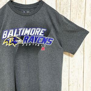 NFL Baltimore Ravens ボルチモア・レイブンズ プリント Tシャツ M USA古着 アメリカ古着