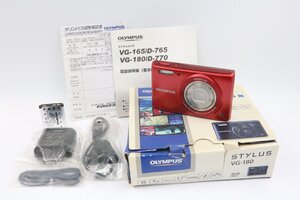 《動作保証》オリンパス OLYMPUS VG-180 コンパクト デジタル カメラ 1600万画素 26mm 光学5倍ズーム 化粧箱 取説 保証書 充電器バッテリー