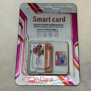 未使用 smart card 128GB マイクロSDカード ハイスピード アダプター付き カラフル