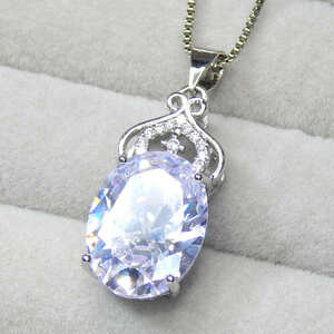 再入荷★人気★即決 約5.93ct 最高級の逸品 大粒CZダイヤモンド ゴージャスネックレス レディース シルバー925刻印 キュービックジルコニア