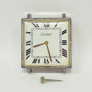 1円~【不動】カルティエ Cartier マストタンク STERLING 925 刻印入り 量目約20.4g 手巻き メンズ腕時計 ホワイト文字盤 スクエア J131199