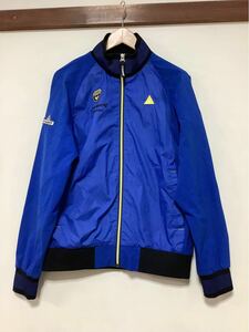 の1476 le coq sportif GOLF COLLECTION ルコックゴルフ ウインドブレーカー ウインドジャケット L ブルー ロゴ刺繍