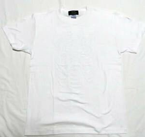 ボーン骨スカル骸骨TシャツTCM（鎖骨有り）no5白x白M