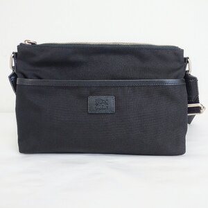 5883 ♪ IL BISONTE イルビゾンテ ショルダーバッグ CROSSBODY BARDI BCR316 TNO012 キャンバス メンズ レディース ブラック【1008】