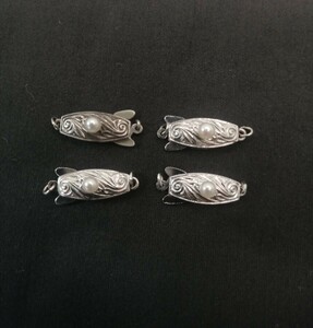 TASAKI　タサキ　クラスプ　4点まとめ売り　留め具　田崎　真珠ネックレス　パールクラスプ　シルバー アクセサリー SILVER s チャーム