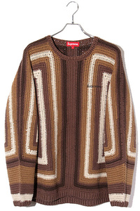 22SS Supreme シュプリーム SIZE:L Hand Crocheted Sweater 手編み セーター ニット Brown ブラウン /● メンズ