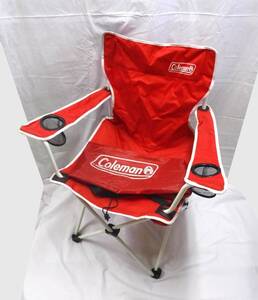 中古 Coleman コールマン Arm Chair アームチェア レッド Ⅳ 発送140サイズ