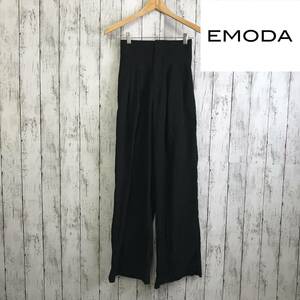 EMODA　エモダ　スーパーハイウエストワイドパンツ　Sサイズ　ブラック　スタイルアップ効果抜群　S10-144　USED