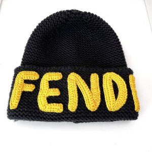 FENDI フェンディー FXQ056 ニット キャップ ロゴ[328425