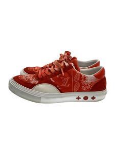 LOUIS VUITTON◆LV_オリ・ライン_スニーカー/ローカットスニーカー/US7.5/RED/キャンバス/MS0242