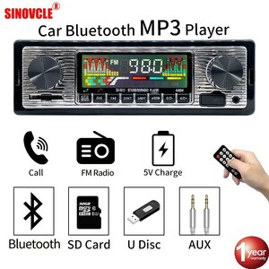 カーオーディオ 1 DIN BLUETOOTH FM オーディオ 音楽 USB/SD ダッシュボード付き MP3 12V