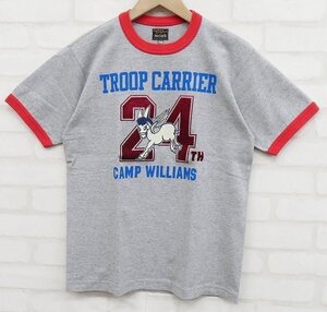 6T5058【クリックポスト対応】 リアルマッコイズ TROOP CARRIER CAMP WILLIAMS 半袖リンガーTシャツ THE REAL McCOY