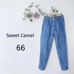 〈Sweet Camel〉 デニムパンツ （66） ハイウエスト 縦切り替え