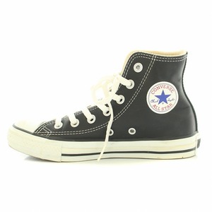 コンバース CONVERSE LEATHER ALL STAR HI レザーオールスターHI チャックテイラー ハイカットスニーカー シューズ ロゴ US4 黒 1B908