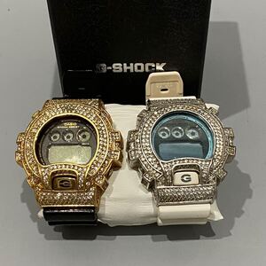 1円 時計おまとめ CASIO G-SHOCK DW-6900CR DW-6900PL ジルコニア カスタム 腕時計 ジーショック動作未確認 