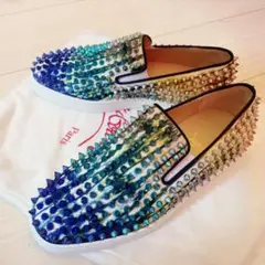 Christian Louboutin マルチカラー スタッズ スリッポン