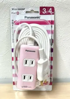 電源タップ 延長コード Panasonic コンセント テーブルタップ　ピンク