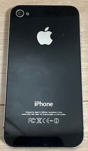 1円スタート Apple iPhone 4 A1332 黒 ブラック SIMフリー 初期化済 中古 現状品 画像の通り 詳細不明