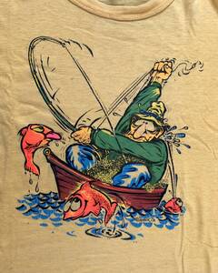 1973年製 ROACH ローチ Tシャツ ラバープリント 黄色 イエロー 70s アメコミ USA アメリカ Vintage